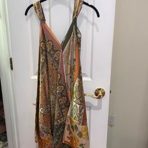 Elegant Multicolor Paisley Dress